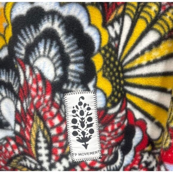 Free People Wild and Free Printed Fleece Pullover Jacket Wildflower Retro Print - Picture 8 of 8